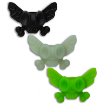 Flytanium Dead Fly Society Silicone Bead 3 Pack - Black Green Glow