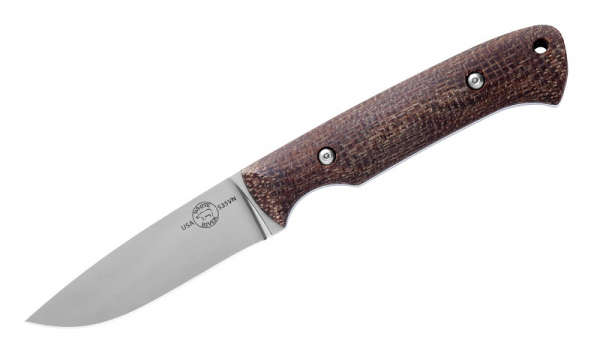 White River Knives Hunter Natural Burlap Micarta
